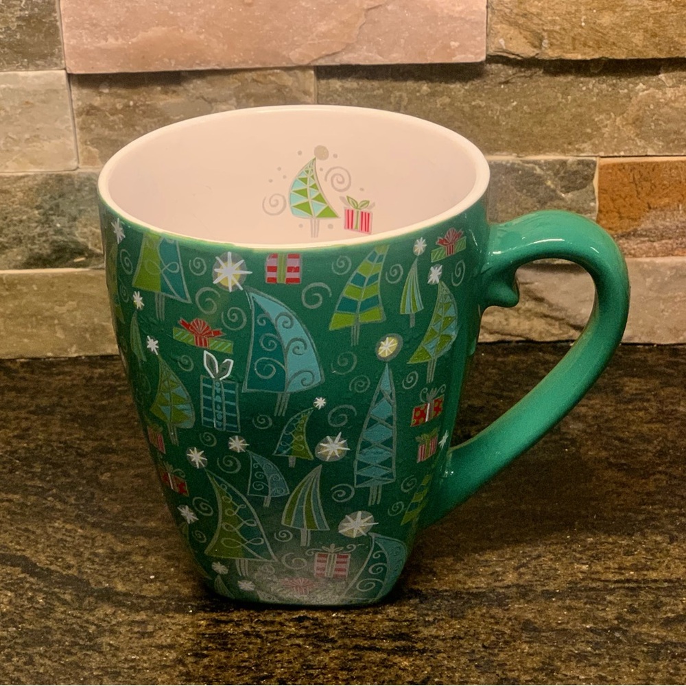 STARBUCKS | Green Christmas Holiday Oversize Mug | 2003